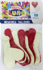 ΜΠΑΛΟΝΙΑ ΚΑΡΔΙΑ ΣΕΤ ΚΟΚΚΙΝΑ