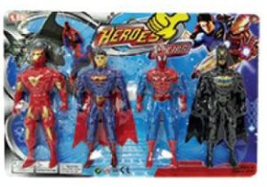 ΣΕΤ 4 SUPER ΗΡΩΕΣ ΜΕ ΦΩΣ-20ΕΚ.