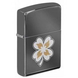 ZIPPO 49429 CLOVER WITH FLAMES DESIGN 