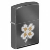 ZIPPO 49429 CLOVER WITH FLAMES DESIGN 