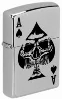 ZIPPO 49426 SKULL ACE OF SPADES DESIGN