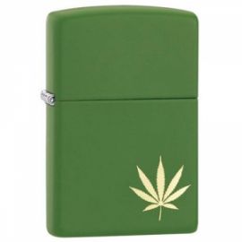 ZIPPO 29588 LEAF DESIGN LASER MOSS GREEN
