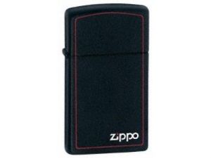ZIPPO 1618ZB SLIM BLACK MATTE BORDER