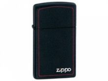 ZIPPO 1618ZB SLIM BLACK MATTE BORDER