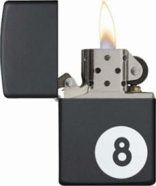 ZIPPO 8-BALL BLACK MATTE 