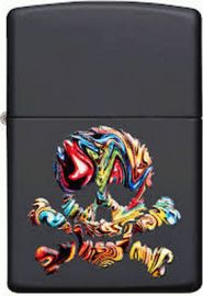 ZIPPO 49187 COLORFUL SKULL DESIGN
