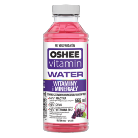 OSHEE VIT.WATER MINER. RED GRAPE/DRAGONFRUIT -555ML