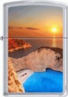 ZIPPO 205-013667 REG SATIN CHROME ZAKYNTHOS ISLAND