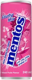 MENTOS FRUITY MIX  NON SPARKLINK DRINK 240ML- 24TMX. 
