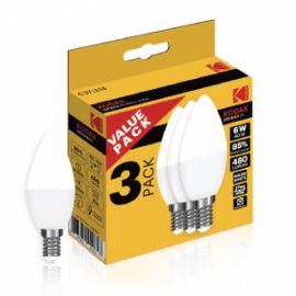 ΛΑΜΠΕΣ LED KODAK C37 WARM WHITE X 3ΤΜΧ
