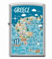 ZIPPO CI419263 GREECE MAP DESIGN 