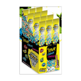 BRAIN BLASTERZ SOUR CHEWY CANDIES 60GR-12TMX