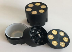 GRINDER ΜΕΣΑΙΟ BLACK METAL 43MM ΣΦΑΙΡΑ 3 PARTS (str)