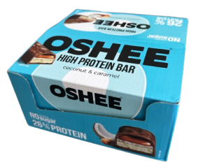 OSHEE ΚΑΡΥΔΑ&ΚΑΡΑΜΕΛΑ  ΜΠΑΡΑ ΠΡΩΤΕΙΝΗΣ 24%-49GR-12TMX