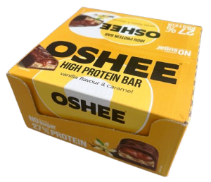 OSHEE ΒΑΝΙΛΙΑ&ΚΑΡΑΜΕΛΑ ΜΠΑΡΑ ΠΡΩΤΕΙΝΗΣ 24%-49GR-12TMX