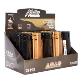 MATTEO TURBO 173401 METAL CASE-BLACK AND GOLD- 25TMX. 