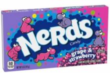 NERDS THEATRE BOX GRAPE & STRAWBERRY 141GR- DISPLAY 12TMX. 