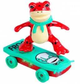 FROG SKATEBOARD (19x10x21cm ) ΠΑΙΧΝΙΔΙ ΜΕ ΦΩΣ, ΗΧΟ & ΚΙΝΗΣΗ