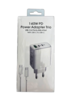 ΦΟΡΤΙΣΤΗΣ 140W PD POWER TRIO ( USB-C X2 PORTS, USB-A PORT WITH USB -C TO USB -C )  