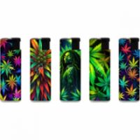 MATTEO TURBO 173717  METAL CASE- NEON RASTA CANNABIS- 25TMX. 