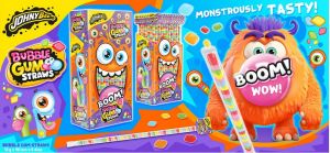 JOHNY BEE BUBBLE GUM STRAW -DISPLAY 90TMX.