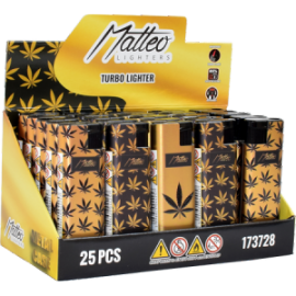 MATTEO TURBO 173728 METAL CASE- LABEL GOLD WEED - 25TMX. 