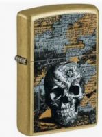 ZIPPO 46577 FLORAL SKULL DESIGN 