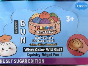 SQUISHY BUN RAINBOW MYSTERY - DISPLAY 12TMX. 