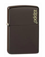 ZIPPO REG BROWN MATTE ZIPPO LOGO