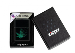ZIPPO PIXEL CANNABIS DESIGN