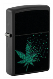 ZIPPO PIXEL CANNABIS DESIGN