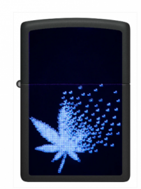 ZIPPO PIXEL CANNABIS DESIGN