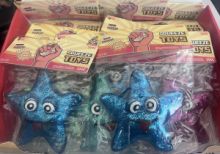 NET- SQUEEZE GLITTER STARFISH BALL - DISPLAY 12TMX. 