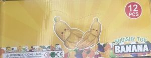 NET- SQUEEZE TOY BANANA - DISPLAY 12TMX. 