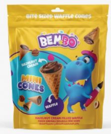BEMBO MINI CONES HAZELNUT CREAM 70GR - DISPLAY 6ΤΜΧ.
