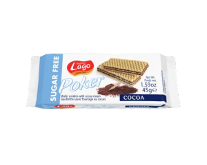 LAGO POKER (SUGARFREE) CACAO WAFFERS 20 X 45G